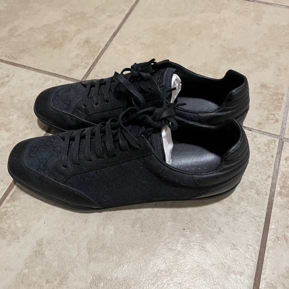 Gucci black GG canvas sneakers - Picture 1 of 3